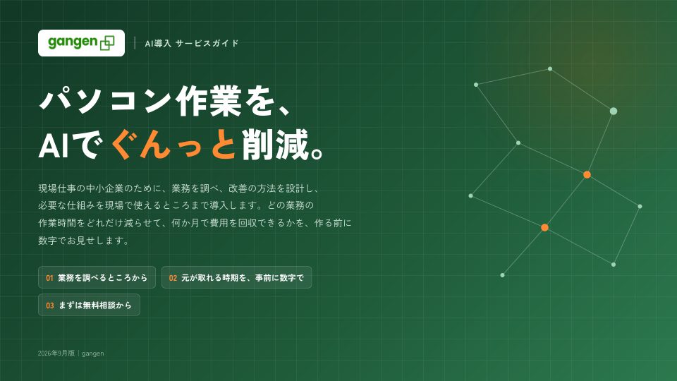 AI導入 サービスガイドの表紙