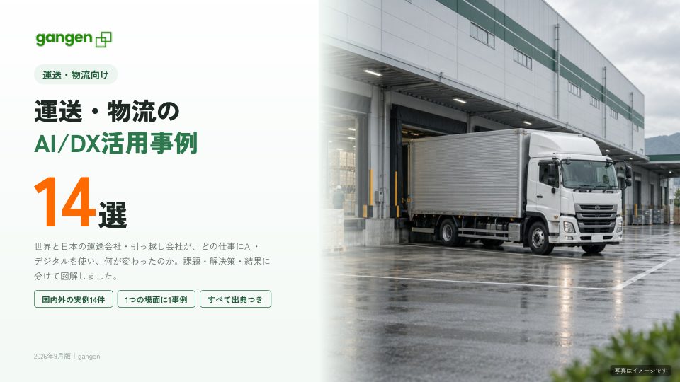 運送・物流のAI/DX活用事例14選の表紙